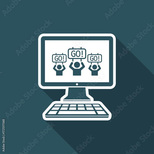 Supporters crowd - Vector icon for computer website or application
