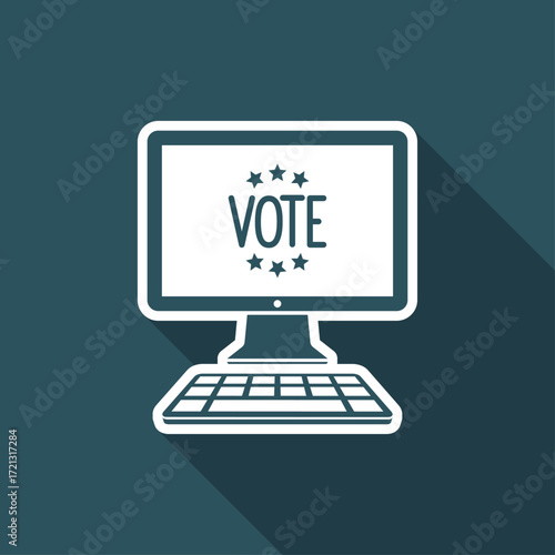 Electoral page - Vector icon for computer website or application