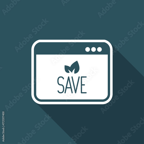 Save the nature - Vector icon for computer website or application
