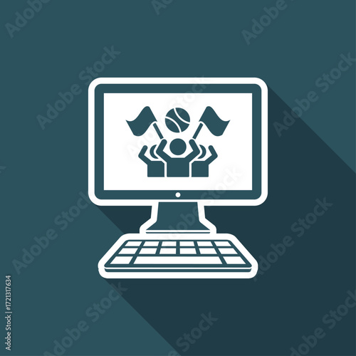 Sport supporters - Vector icon for computer website or application