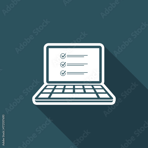 Checklist digital document - Vector icon for computer website or application