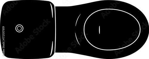 a toilet, silhouette, bathroom fixture, black and white vector illustration

