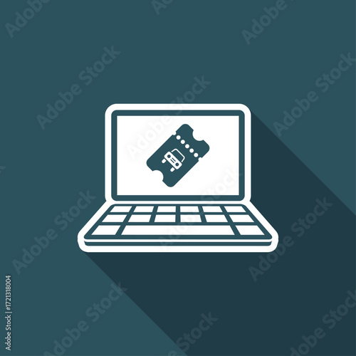 Car ticket - Vector icon for computer website or application