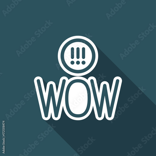 Wow" exclamation - Vector icon for computer website or application"