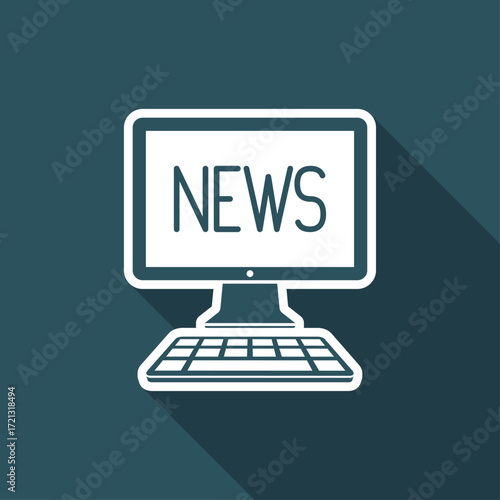 News online - Vector icon for computer website or application