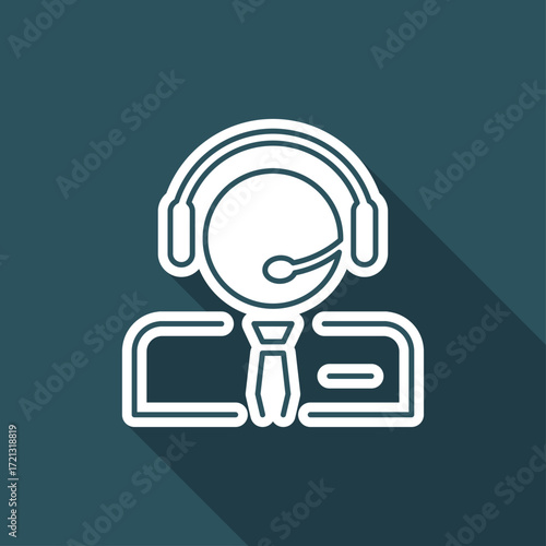 Call center icon - Thin series
