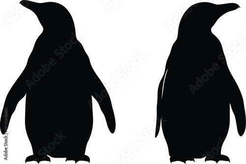 Penguin silhouette vector illustration animal antarctica icon