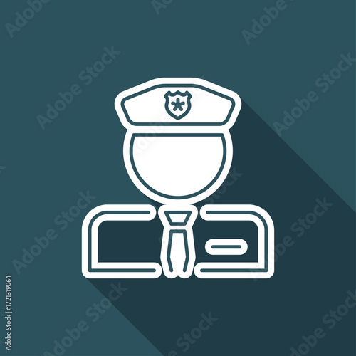 Policeman icon - Thin series