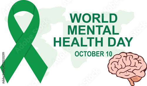 World Mental Health Day vector illustrator design