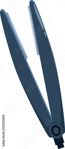 Hair straightener making hair smooth and straightening frizzy hair