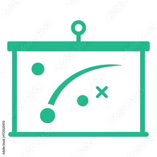 Vector art of strategy board for planning and game tactics