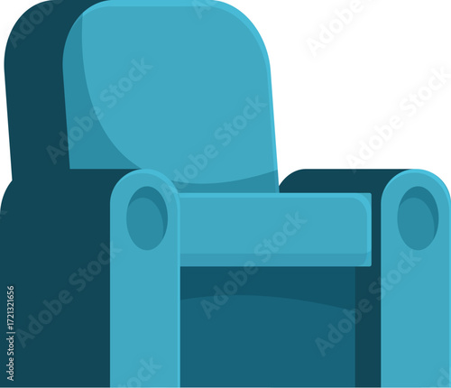 Light blue armchair representing comfort and relaxation, perfect for interior design projects