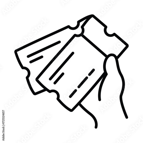 Ticket doodle icon EPS 10 file