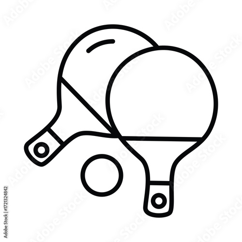 Ping-Pong doodle icon EPS 10 file