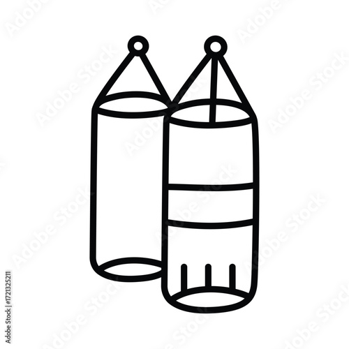 Punch Bag doodle icon EPS 10 file