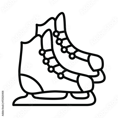 Skates doodle icon EPS 10 file