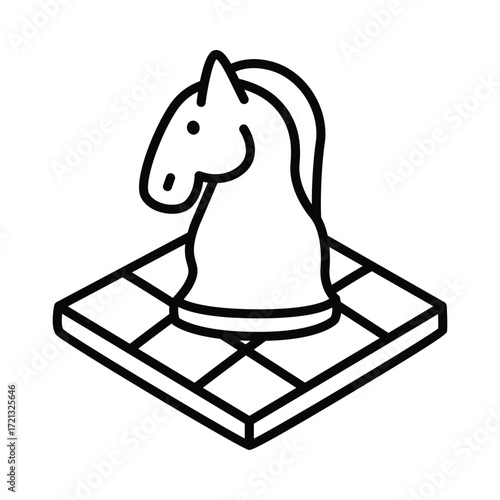 Chess doodle icon EPS 10 file
