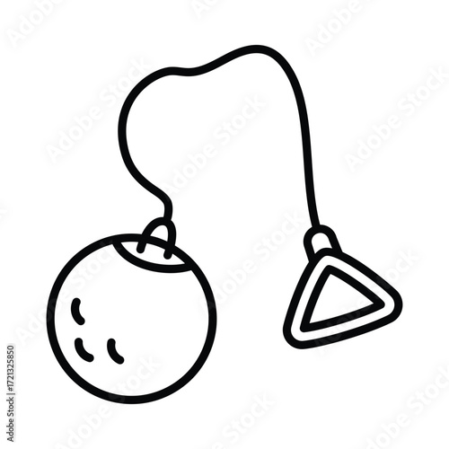 Hammer throw  doodle icon EPS 10 file
