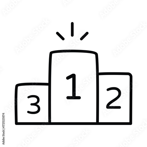 Podium doodle icon EPS 10 file