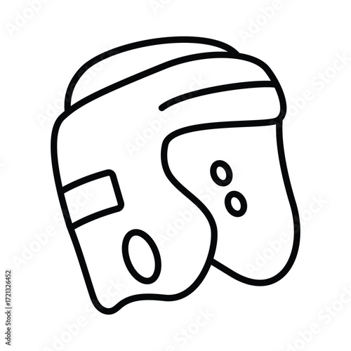 Helmet doodle icon EPS 10 file
