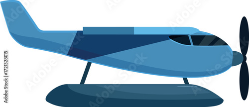 Modern seaplane floating on water, featuring a rotating propeller and sleek design, prepared for takeoff