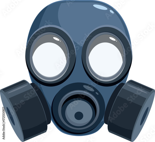 Gas mask protecting from toxic fumes and viruses, ensuring safety and respiratory health in hazardous environments