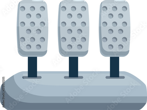 Car pedals allow controlling speed and acceleration