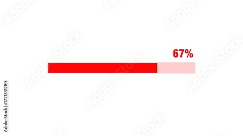 Simple loading bar animation isolated on transparent background, Loading Progress Bar Animation	
