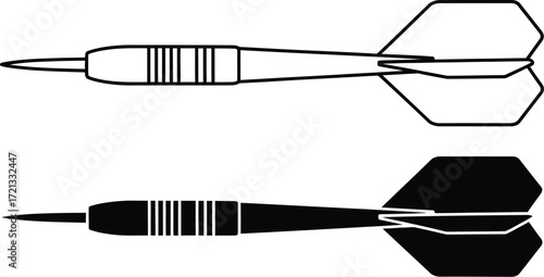 Darts vector illustration dartboard game sport equipment design