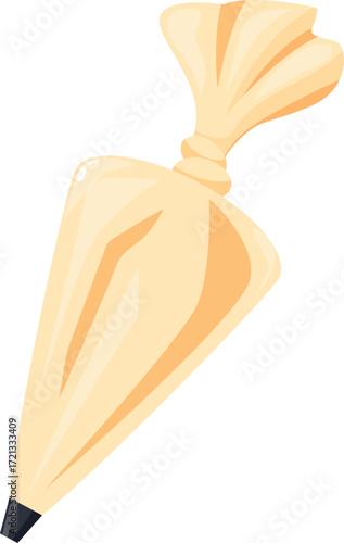 Reusable piping bag with metal tip for creating beautiful swirls and designs on cakes, cupcakes, and other desserts