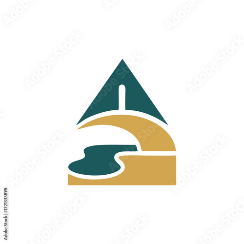 Creative Private Villa Logo template elegant modern tropical vacation house real estate hotel resort branding identity decorative minimal flat design abstract luxury stylish mansion graphic for compan