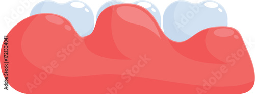 Red inflamed gums showing gingivitis and periodontitis symptoms, requiring professional dental care and treatment