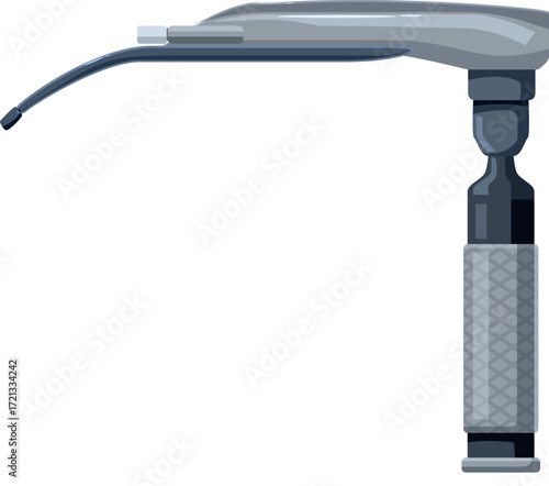 Medical laryngoscope used for intubation procedures, ensuring airway management during critical situations
