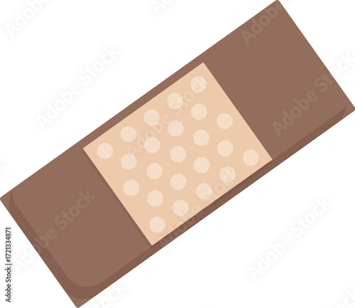 Breathable bandage with small holes covering and protecting a minor cut