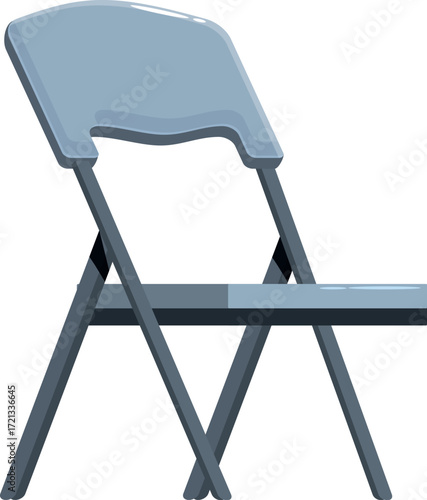 Folding chair isolated on white background, perfect for outdoor activities, resting, or using as an extra seat at home