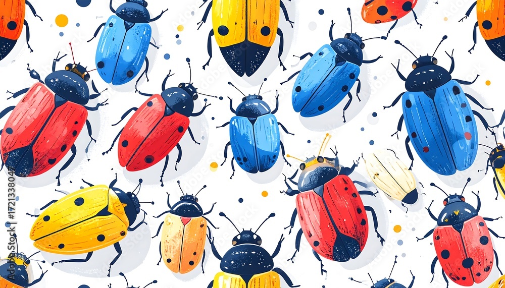 Colorful insect pattern
