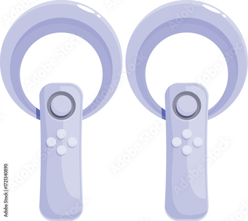 Pair of virtual reality controllers enhancing gameplay with advanced features and precise motion tracking