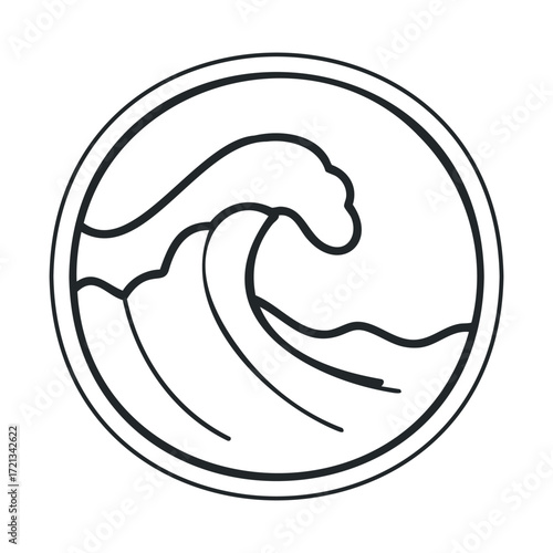 Wave design for summer vacation themes and water activities