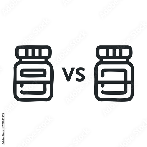 Comparing two jars of different spreads for a tasty choice