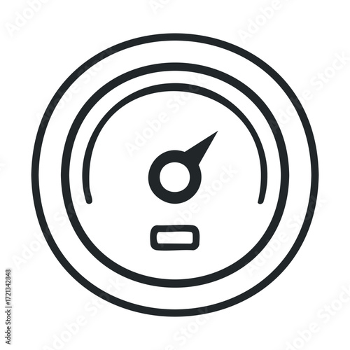 Speedometer icon representing vehicle speed measurement and control