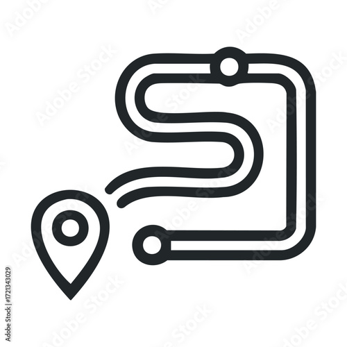 Navigation route design for travel guide or mapping application