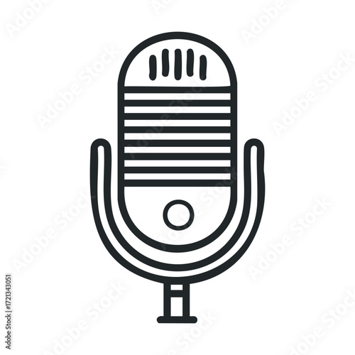 Vintage microphone design for audio recording or broadcasting