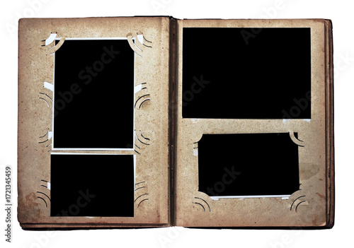 Vintage Photo Album with Blank Frames