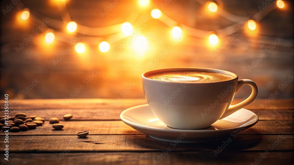 Obraz premium Warm Light on Cozy Coffee Cup