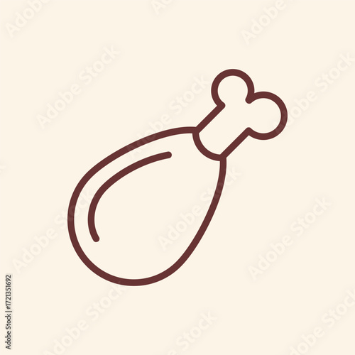 Craving deliciousness? Get your drumstick fix with this mouthwatering outline, perfect for menus, branding, and food lovers who appreciate simple, tasty art