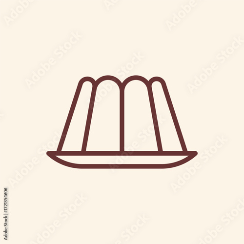 Delicious jelly dessert ready to eat, perfect for summer treat ads or playful food blog designs with clean, modern aesthetic and simple, appetizing appeal