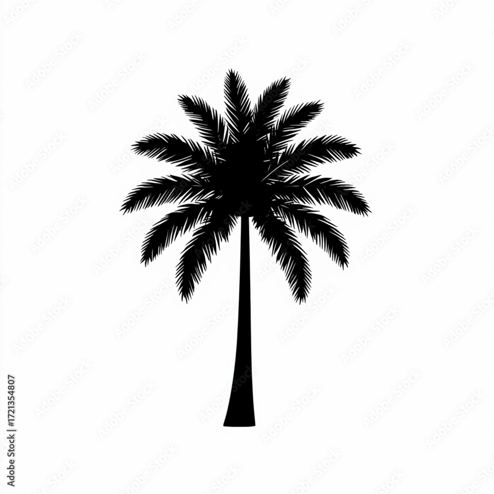 Naklejka premium silhouette of palm trees