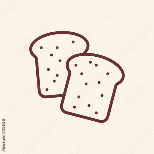 Delicious toast slices ready for breakfast, perfect for bakery ads, breakfast menus, and simple food blogs highlighting healthy carbs and tasty treats