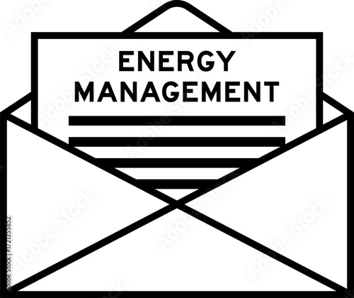 Envelope and letter sign with wor energy management d as the headline