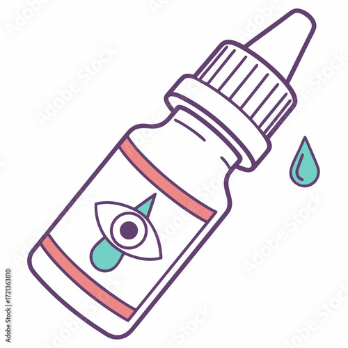 eye drops bottle isolated flat icon